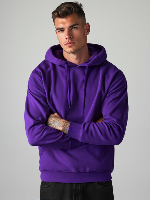 Men's Hoodie - Violet OZONEE JS/2009Z