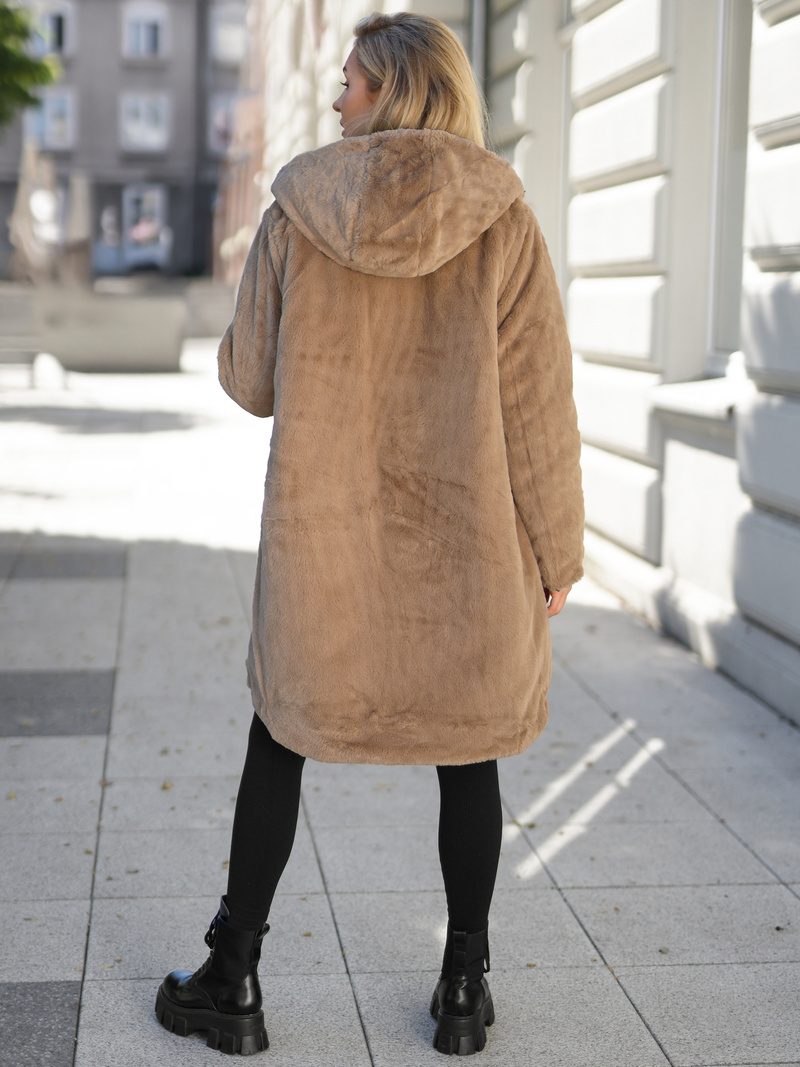 Women's long winter jacket - black OZONEE JS/5M3352/392