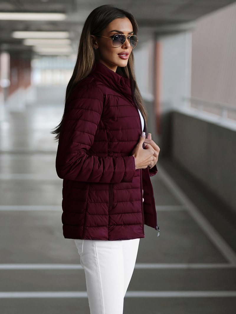 Women's Jacket - Dark Burgundy OZONEE JS/16M9109/01Z