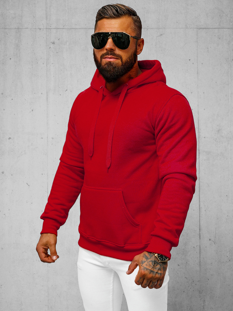 Men's Hoodie - dark-red OZONEE JS/2009Z