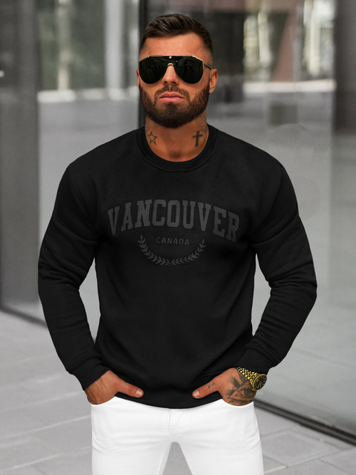 Men's Sweatshirt - Black OZONEE JS/8B1363/3