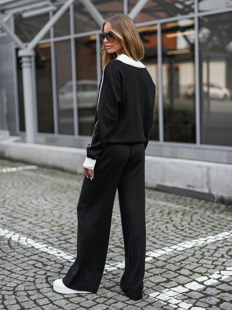 Two-piece tracksuit set black OZONEE JS/26C8805/3