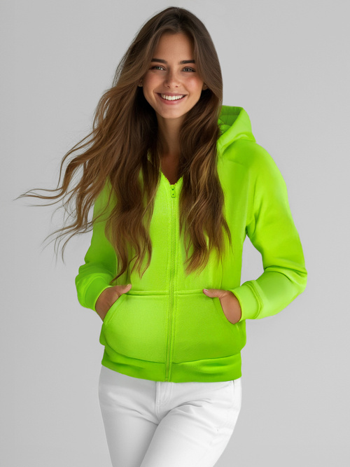 Women's Hoodie - Green neon OZONEE JS/W03Z