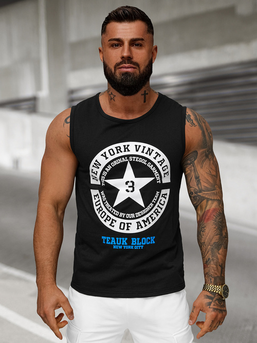 Men's Tank Top - Black OZONEE JS/8B1721/3Z