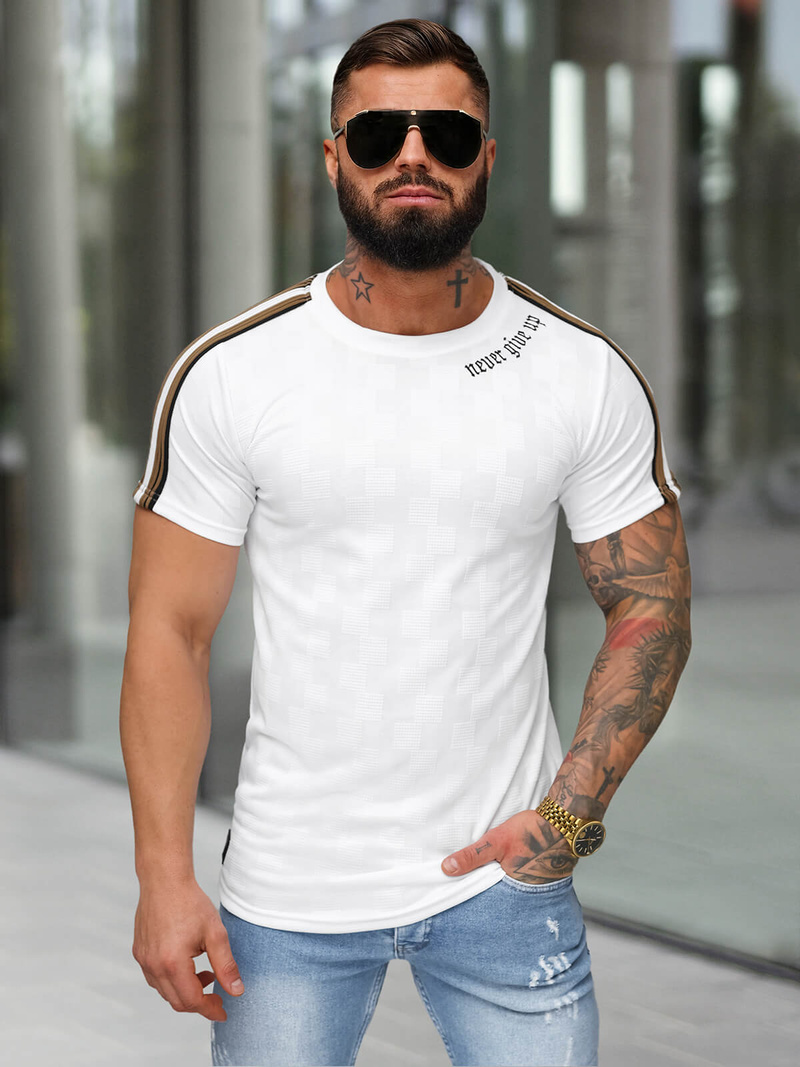 Men's T-shirt - White OZONEE O/QS11621