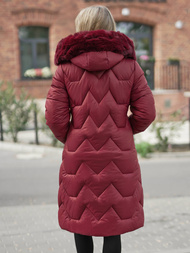 Women's Winter Jacket - Burgundy OZONEE JS/5M3229/1Z