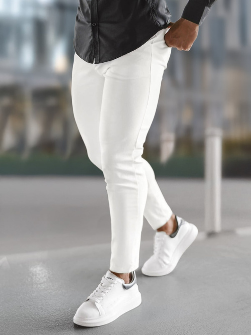 Men's Chinos - Ecru OZONEE O/P4049Z