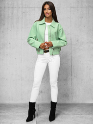 Women's Leather Jacket Mint OZONEE O/G116Z