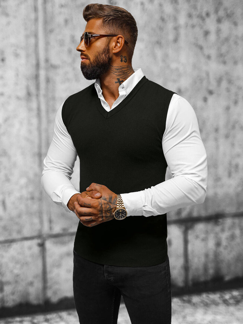 Men's Jumper - Black OZONEE NB/MM6005/4Z