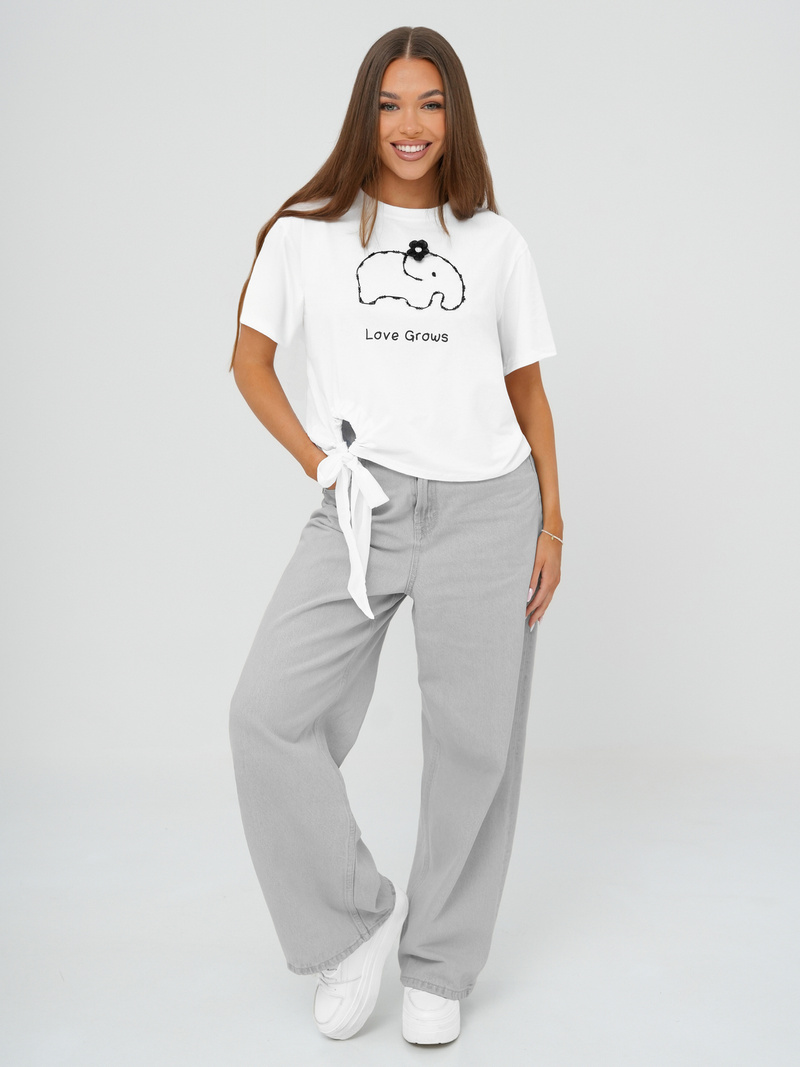 Women's T-shirt - White OZONEE JS/RJ77247