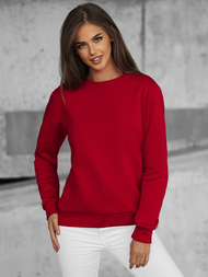 Women's Sweatshirt - dark-red OZONEE JS/W01Z