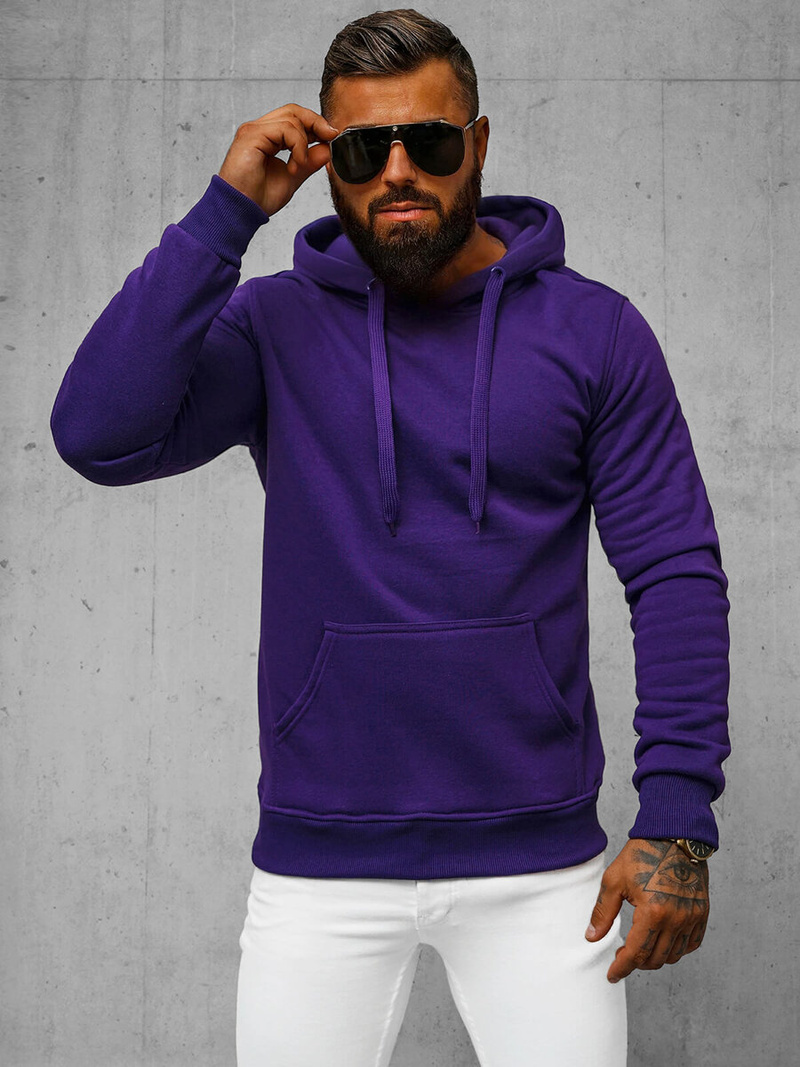 Men's Hoodie - Violet OZONEE JS/2009Z