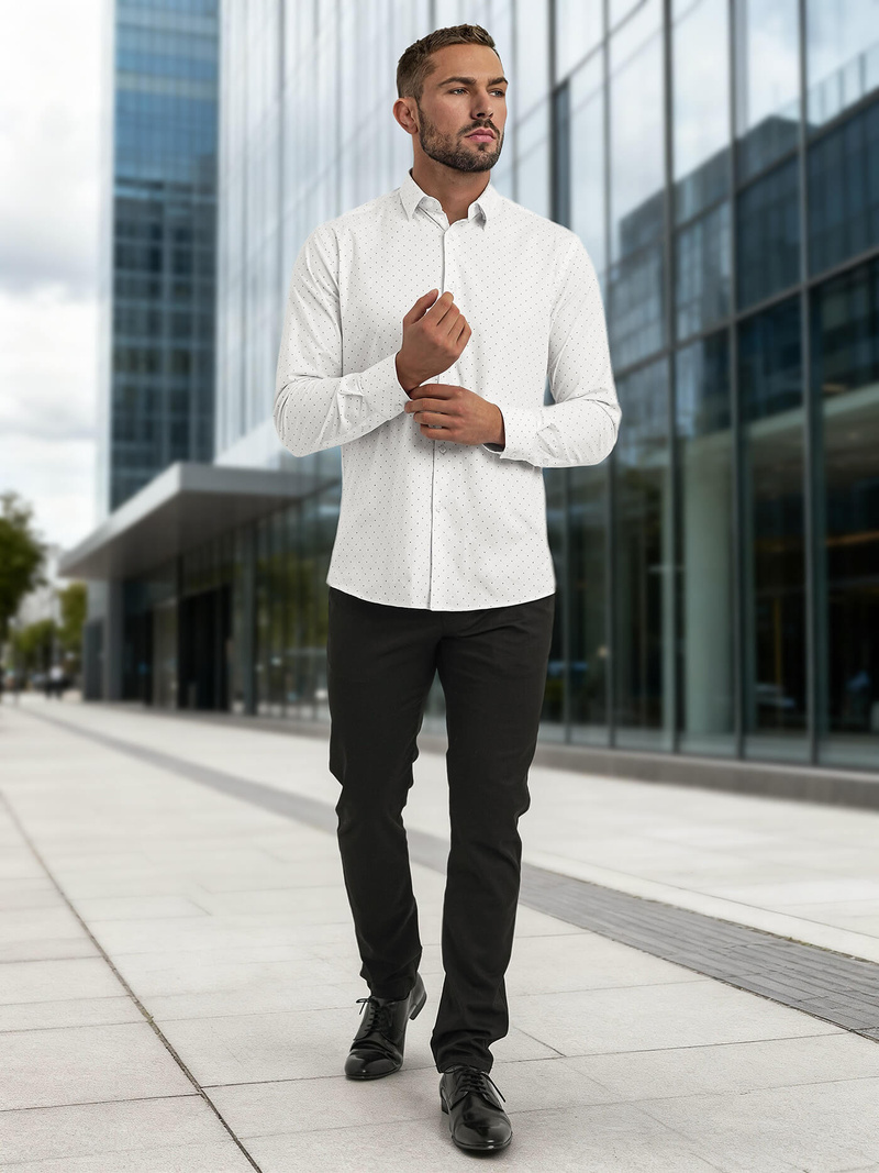 Men's Shirt - White OZONEE V/V185