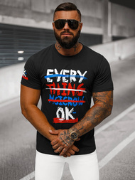 Men's T-shirt - Black OZONEE O/8T1266/3