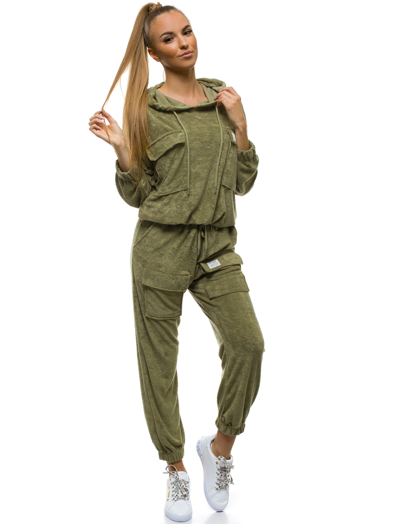 Two-piece tracksuit set Khaki OZONEE MACH/9003