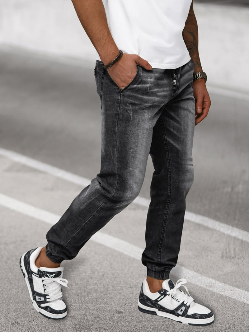 Men's jeans joggers - Black OZONEE NB/MP0135N