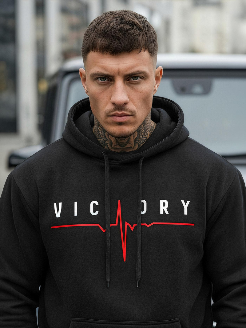 Men's Hoodie - Black OZONEE JS/8B1757/3