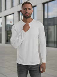 Men's Long Sleeve T-shirt - White OZONEE JS/DB71/2