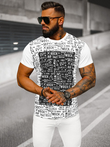 Men's T-shirt - White OZONEE O/T122/1Z