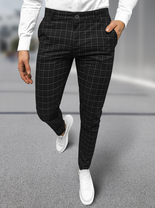 Men's Chinos - Black OZONEE DJ/5515