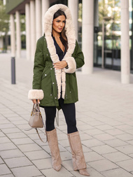 Women's Jacket - Green OZONEE JS/M763/136Z