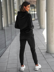 Women's Velour Tracksuit Set - Black OZONEE O/8C1175/3