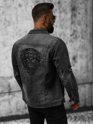 Men's Denim Jacket Black OZONEE NB/MJ515N