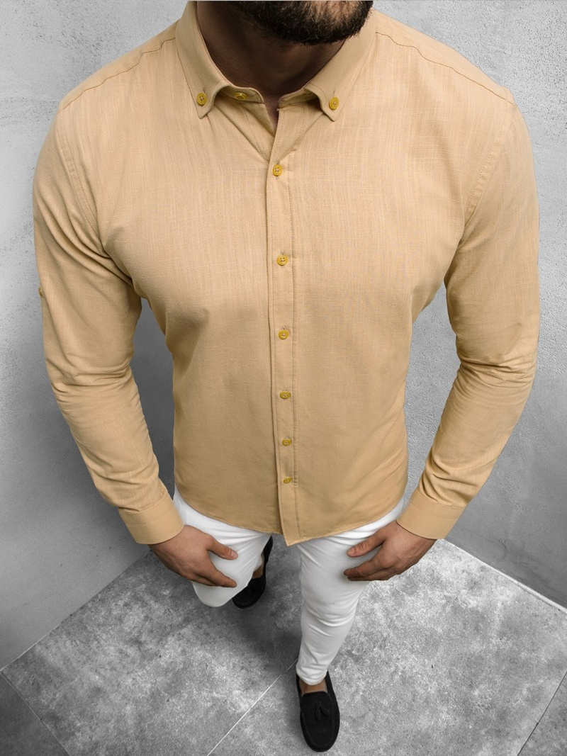 OZONEE O/3012Z Men's Shirt - Beige