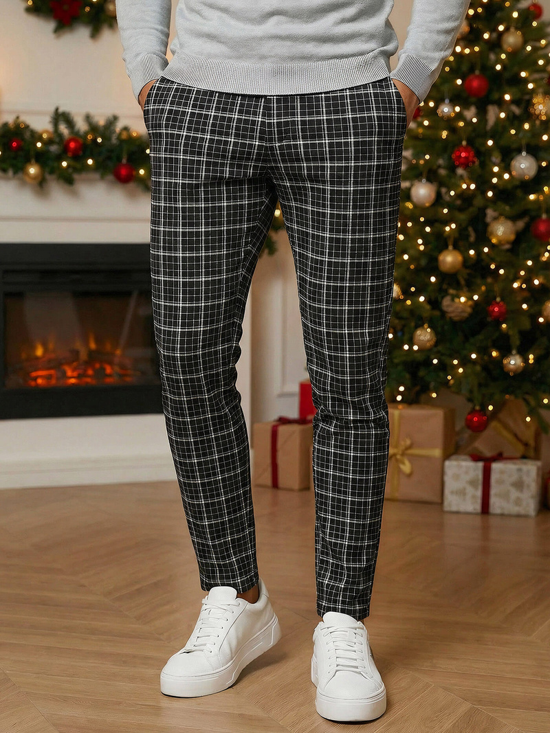 Men's Chinos - Black OZONEE DJ/5515Z