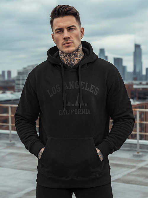 Men's Hoodie - Black OZONEE JS/8B1972/3