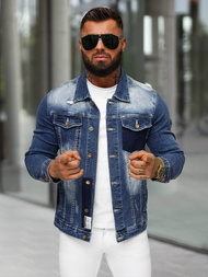 Men's Denim Jacket - Blue OZONEE NB/MJ536B