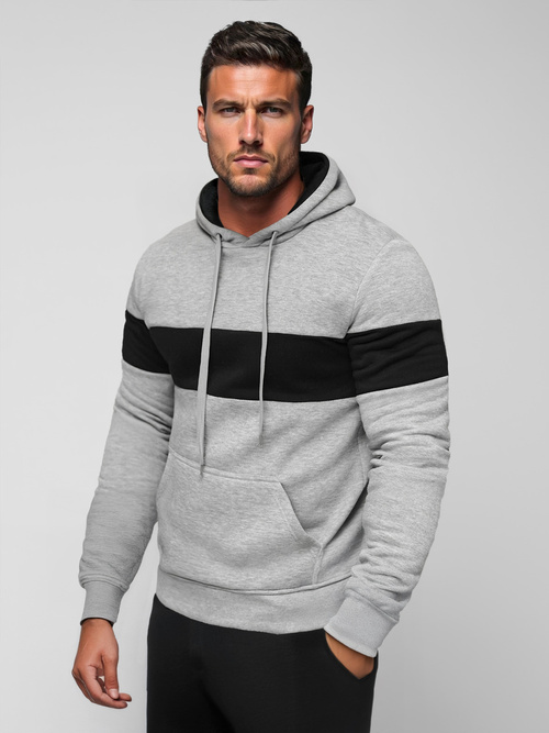 Men's Hoodie - Grey OZONEE JS/8B1316/2Z