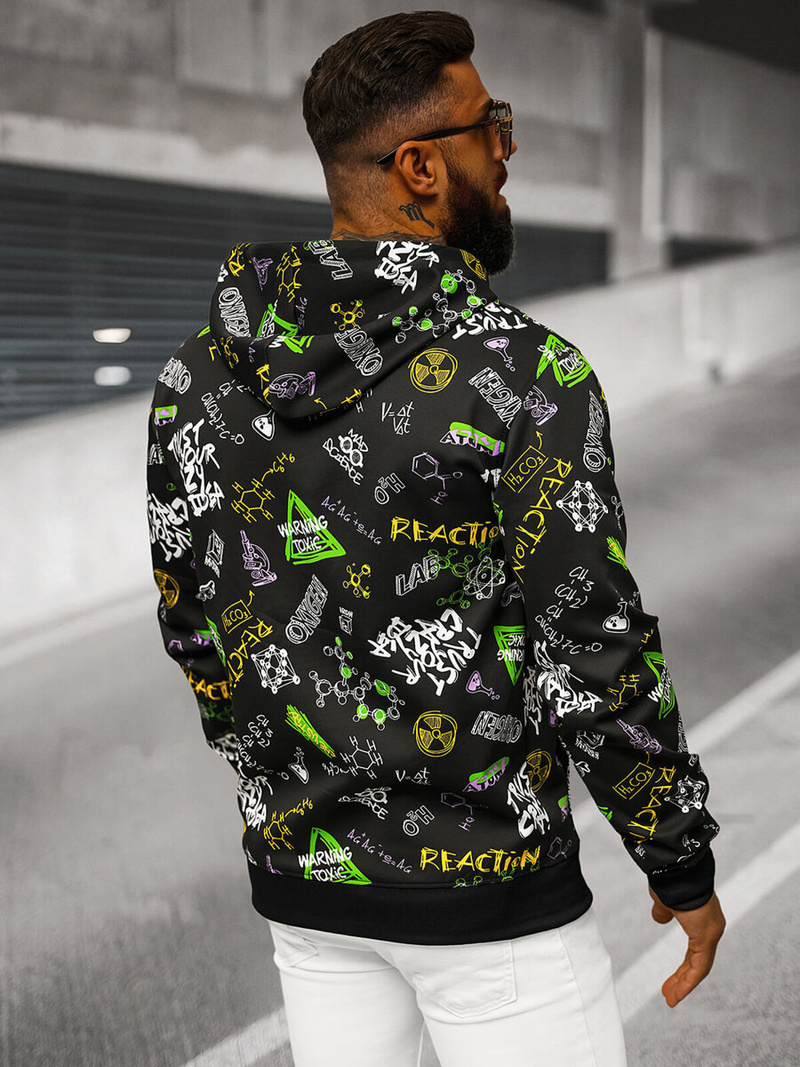 Men's Hoodie - Black OZONEE JS/8B1186/3