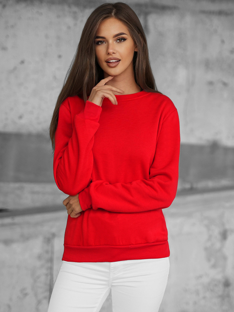 Women's Sweatshirt - Red OZONEE JS/W01Z