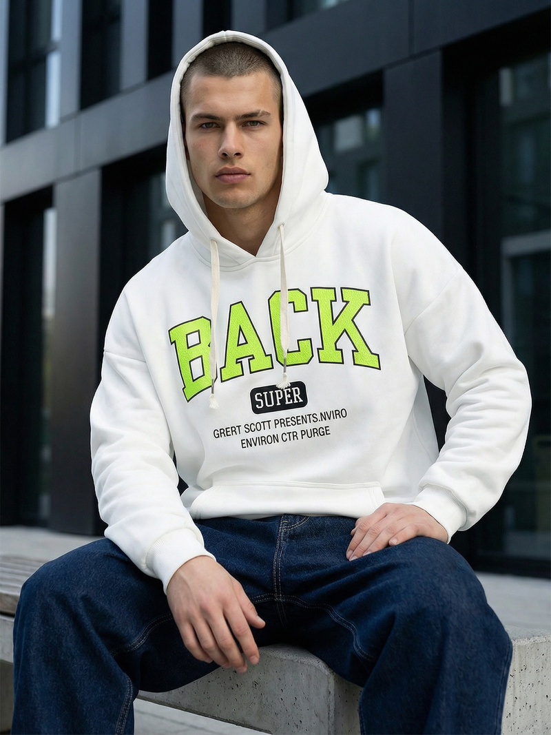 Men's Hoodie - White OZONEE O/TT30513Z