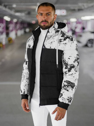 Men's Winter Jacket - White/Black OZONEE JS/31M5030/392Z