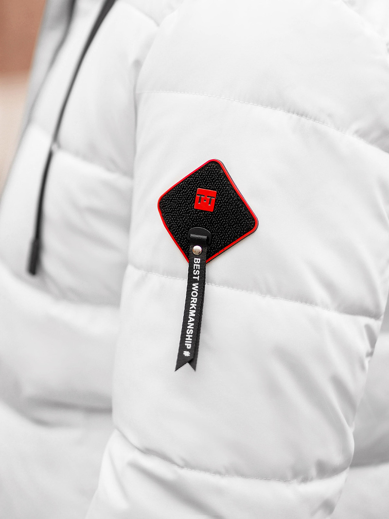 Men's Winter Jacket - White OZONEE JS/31M5031/281Z