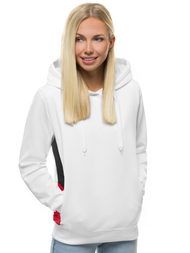 Women's Hoodie - White OZONEE JS/JK88125/1