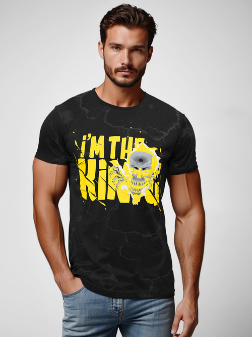 Men's T-shirt - Black OZONEE JS/Y70028Z