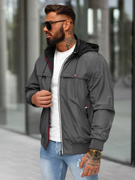 Men's Reversible Jacket - Grey OZONEE JS/16M9207/92