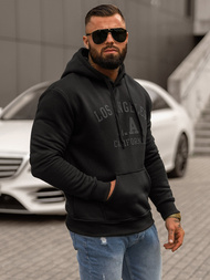 Men's Hoodie - Black OZONEE JS/8B1356/3