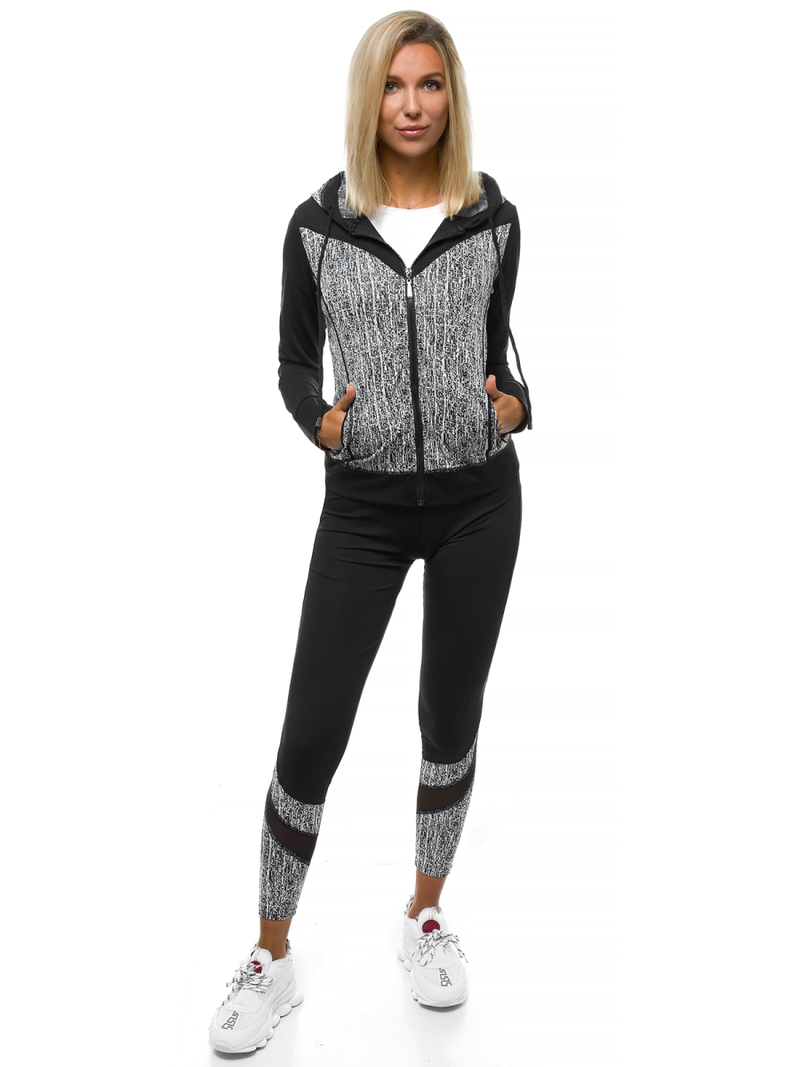 Two-piece tracksuit set Black OZONEE O/8697/1