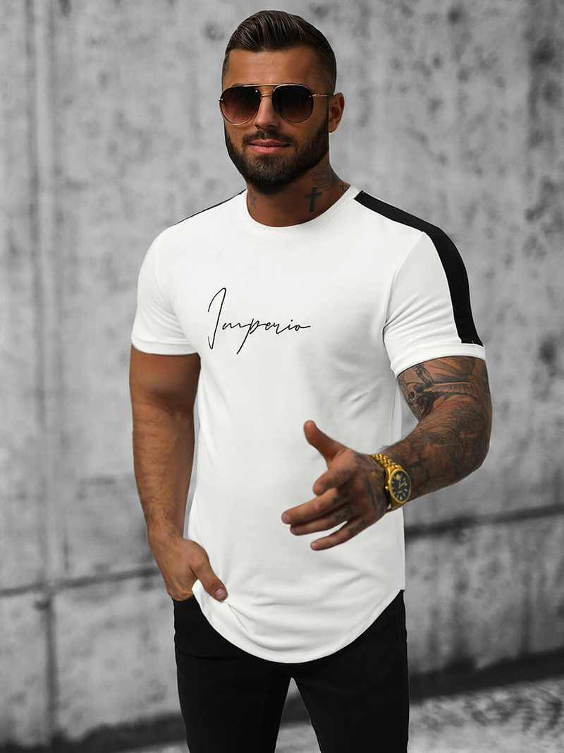 Men's T-Shirt - White OZONEE O/P1180