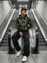 Men's Hoodie - Black OZONEE O/B269Z