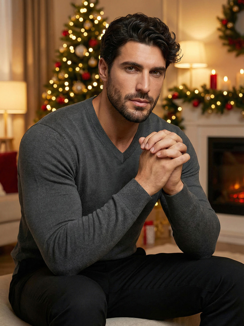 Men's Jumper - Anthracite OZONEE NB/MMB601/3Z