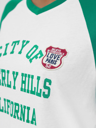 Women's T-shirt - White/Green OZONEE JS/R62493