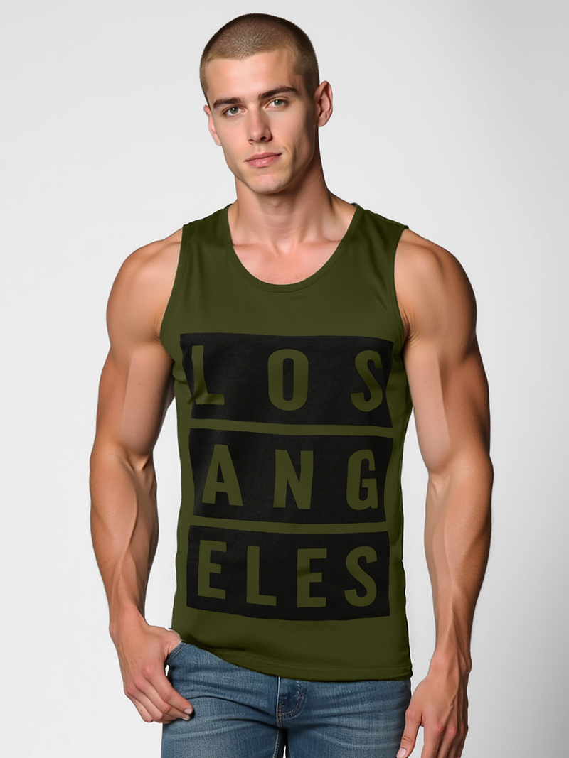 Men's Tank Top - Green OZONEE O/T105/29Z