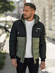 Men's Winter Jacket - Black/Green OZONEE JS/31M5083/136