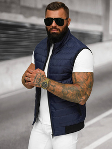 Men's Gilet - Navy blue OZONEE JS/MY77Z
