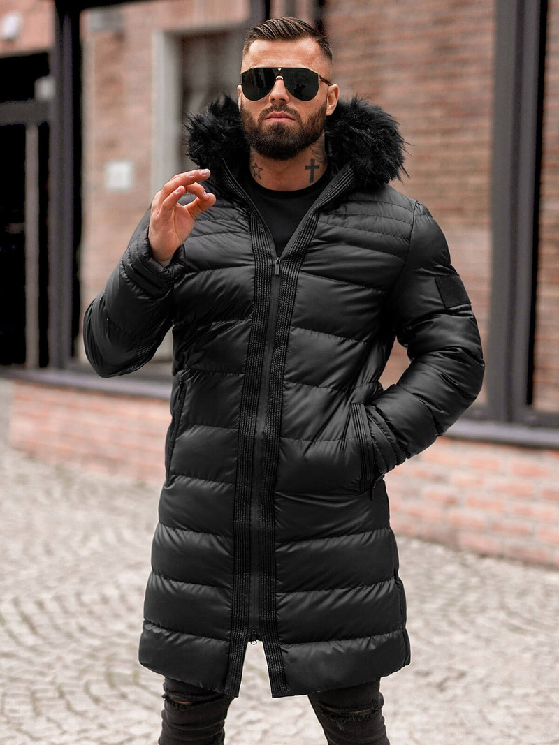 Men's Winter Jacket - Black OZONEE O/M801Z